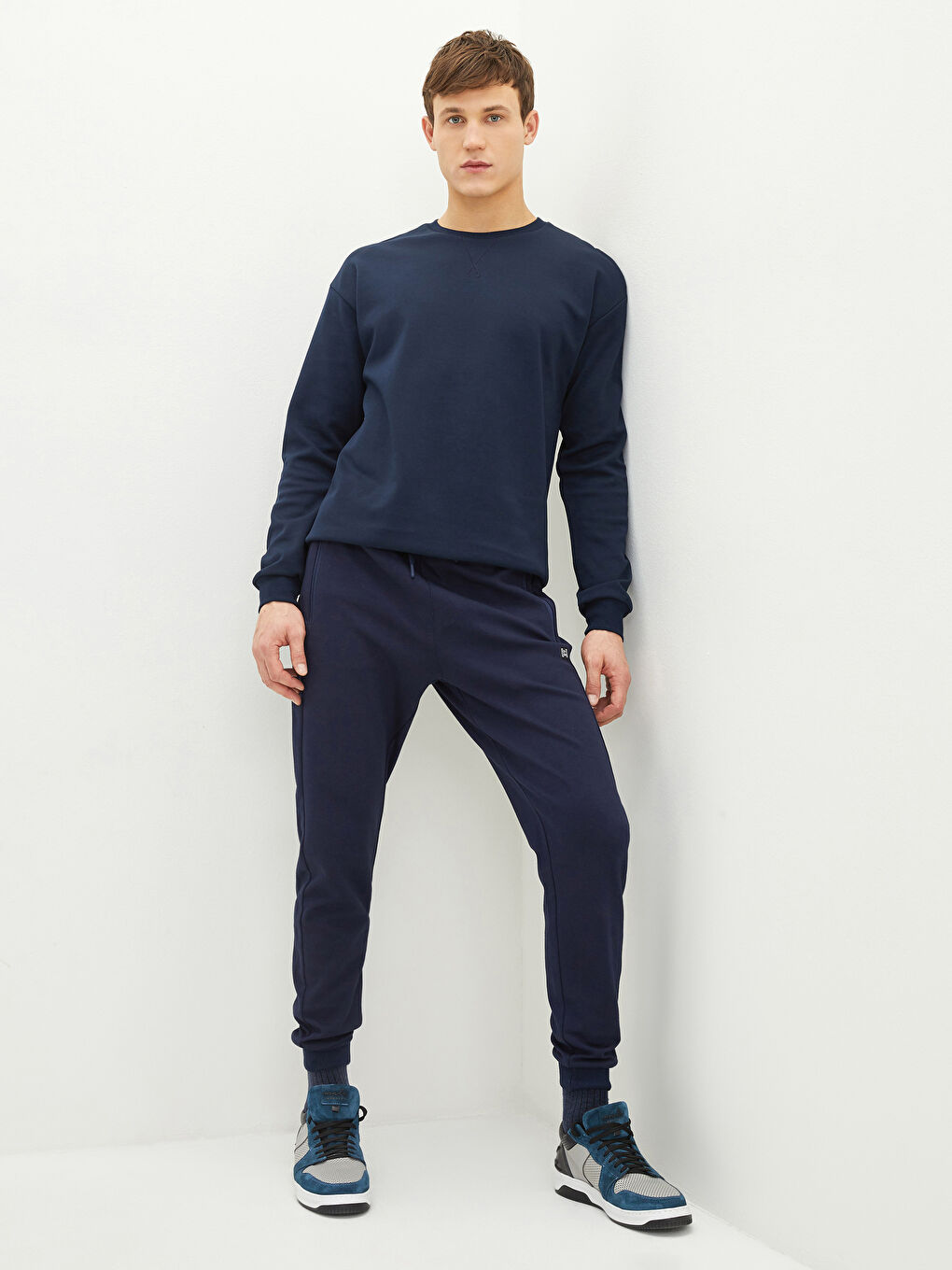 Lacivert Slim Fit Erkek Jogger Eşofman Altı-2