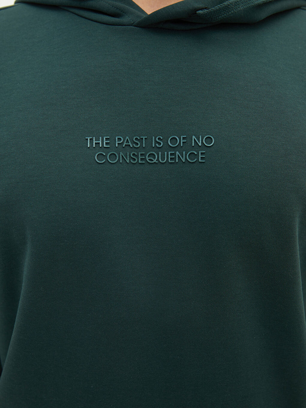 Yeşil Uzun Kollu Baskılı Erkek Hoodie-8