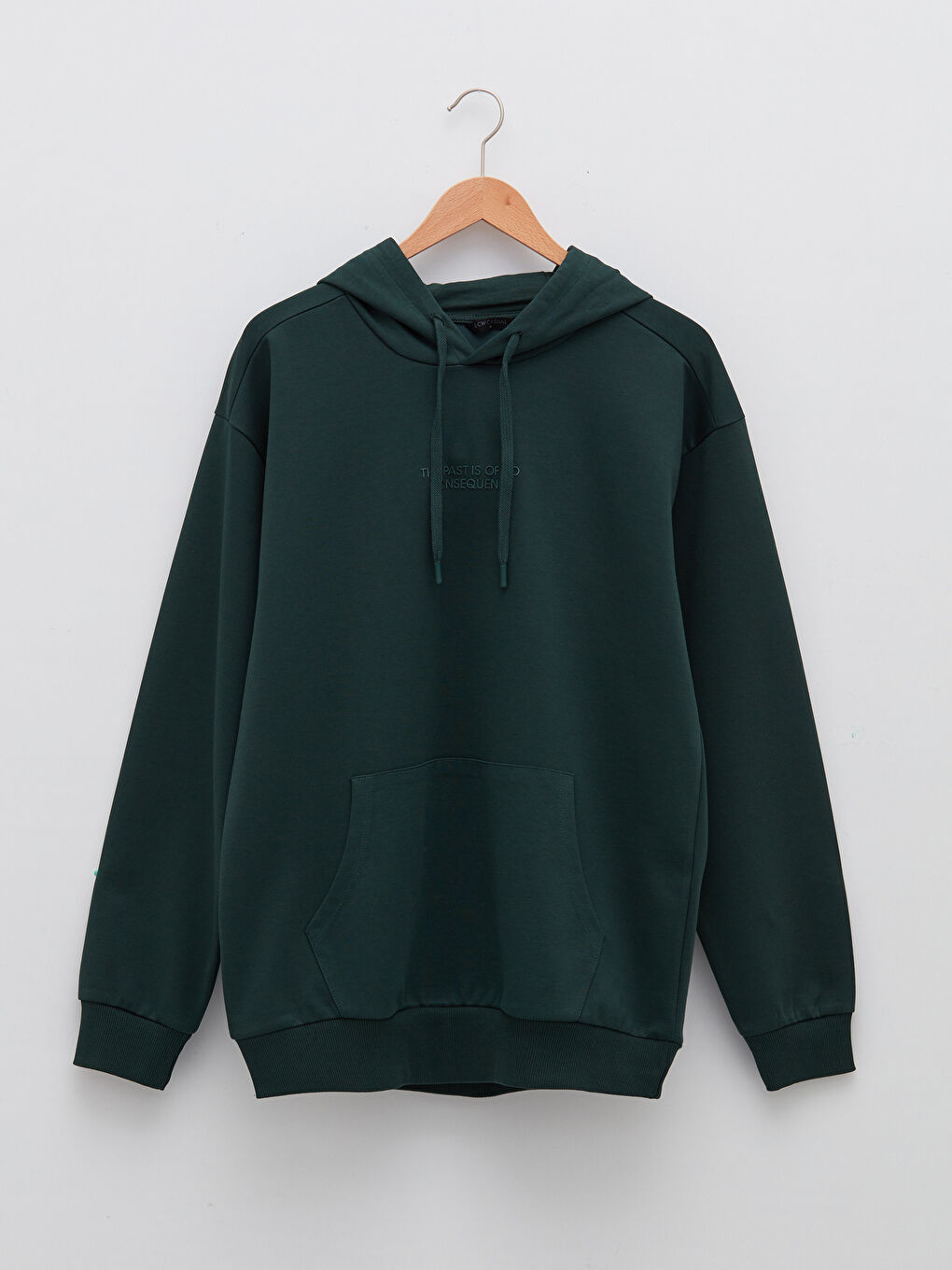 Yeşil Uzun Kollu Baskılı Erkek Hoodie