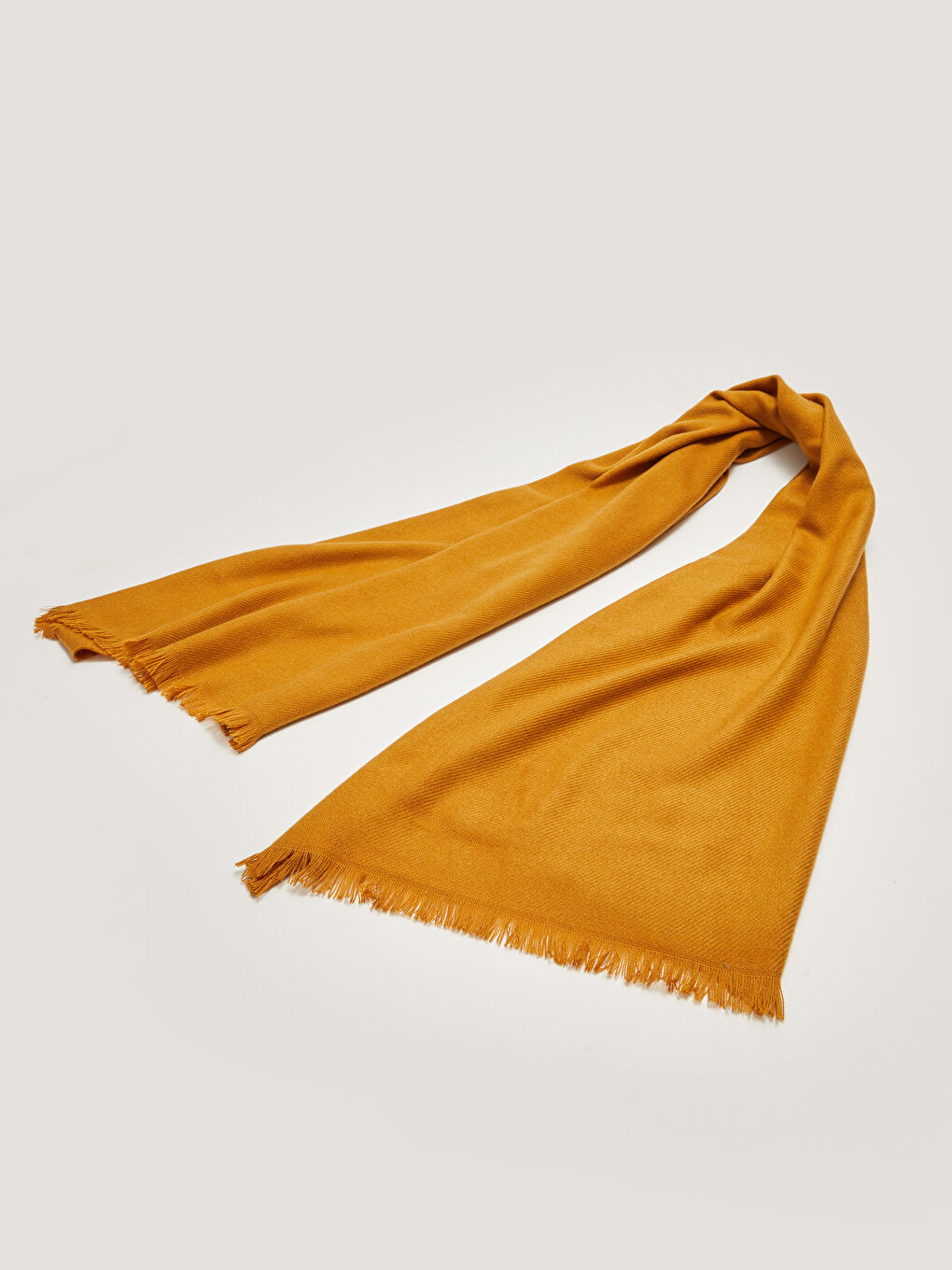 Women's Short Tasseled Plain Scarf-2