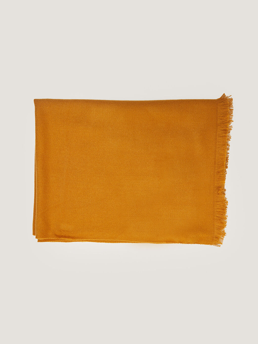 Women's Short Tasseled Plain Scarf-3