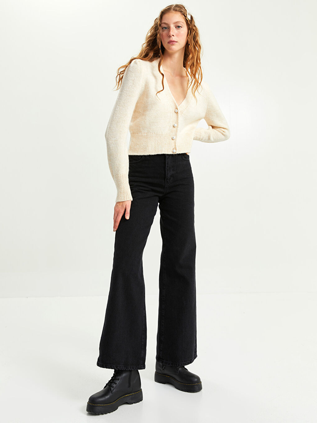 X-SIDE x Aleyna Kalaycıoğlu Women's Jeans - Wideleg Straight Pocket Detailed