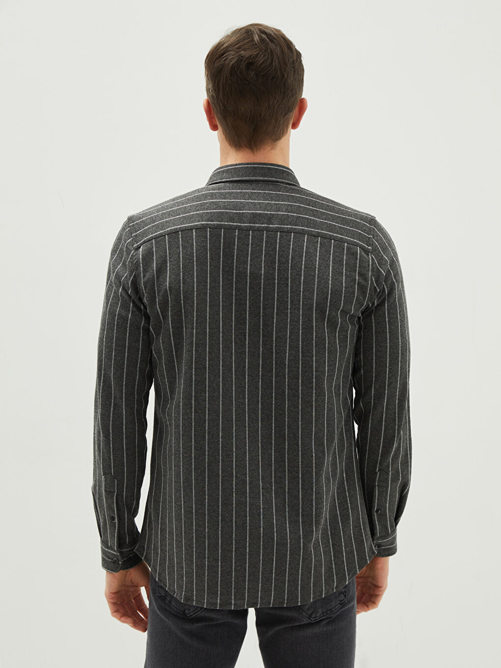 LCW Vision Slim Fit Çizgili Erkek Gömlek -W1KT85Z8-432