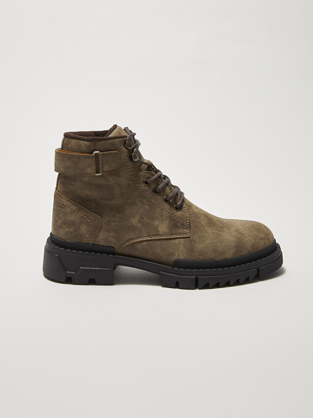Botte À Lacets À Semelle Épaisse Pour Hommes-1