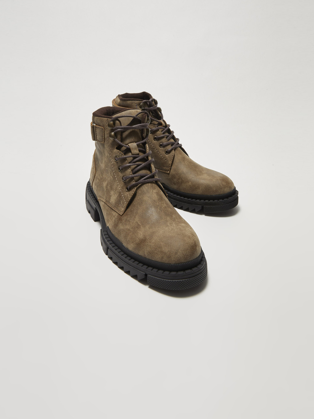 Botte À Lacets À Semelle Épaisse Pour Hommes-2
