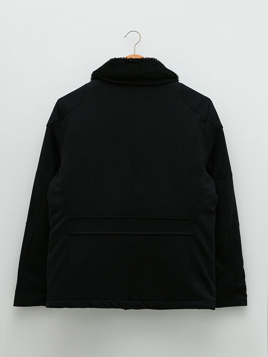 Slim Fit Fur Collar Men's Coat-6