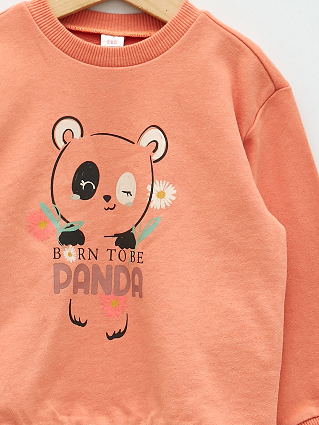 Crew Neck Long Sleeve Printed Cotton Baby Girl Sweatshirt-2