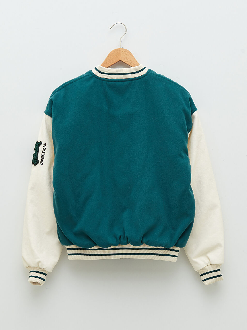 Geacă Colegiu Brodată cu Mâneci Lungi pentru Femei-8