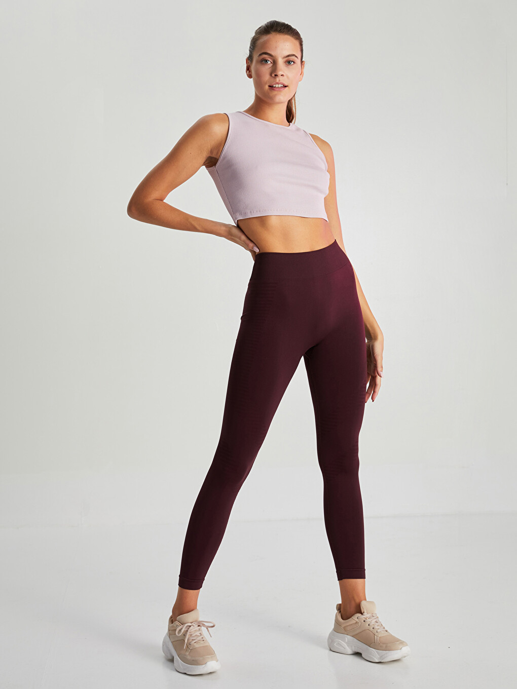 Reflector Printed Seamless Women's Outdoor Tights With Elastic Waist-1