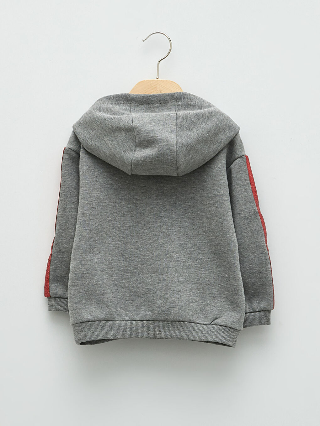 LCW baby Antrasit Melanj Uzun Kol Basic Kız Bebek Hoodie - 1