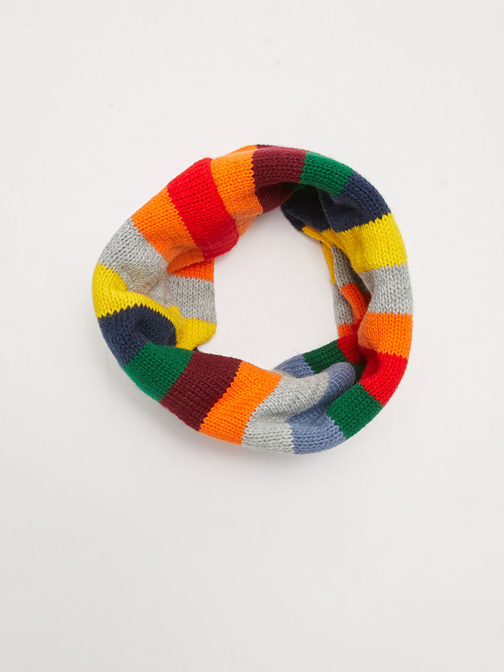 Karışık Renkli Çizgili Erkek Çocuk Bere ve Boyunluk 2'li-2