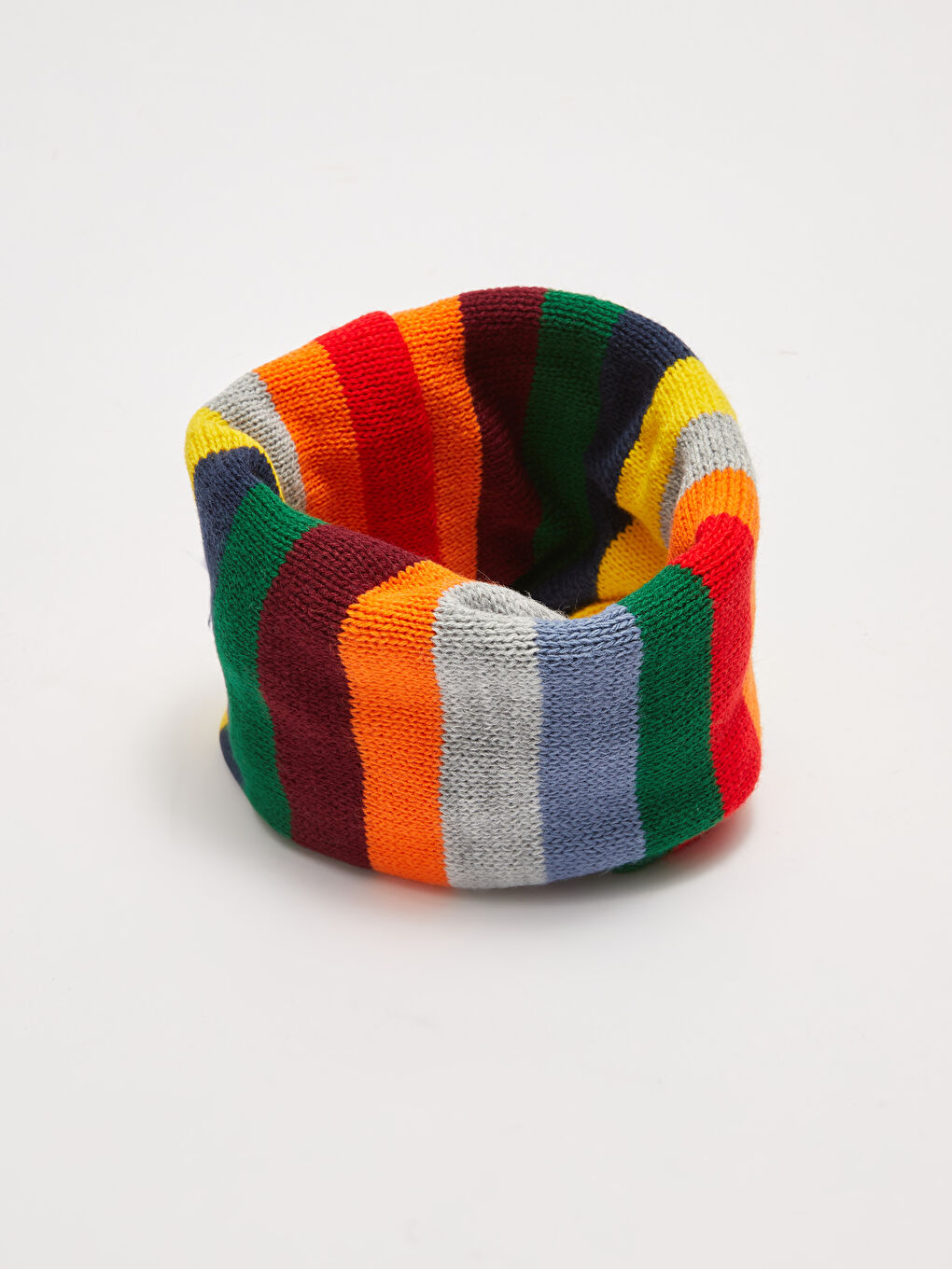 Karışık Renkli Çizgili Erkek Çocuk Bere ve Boyunluk 2'li-3