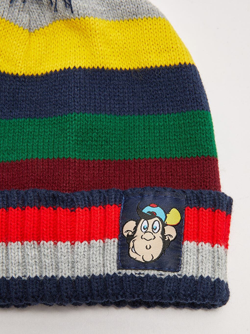 Karışık Renkli Çizgili Erkek Çocuk Bere ve Boyunluk 2'li-5