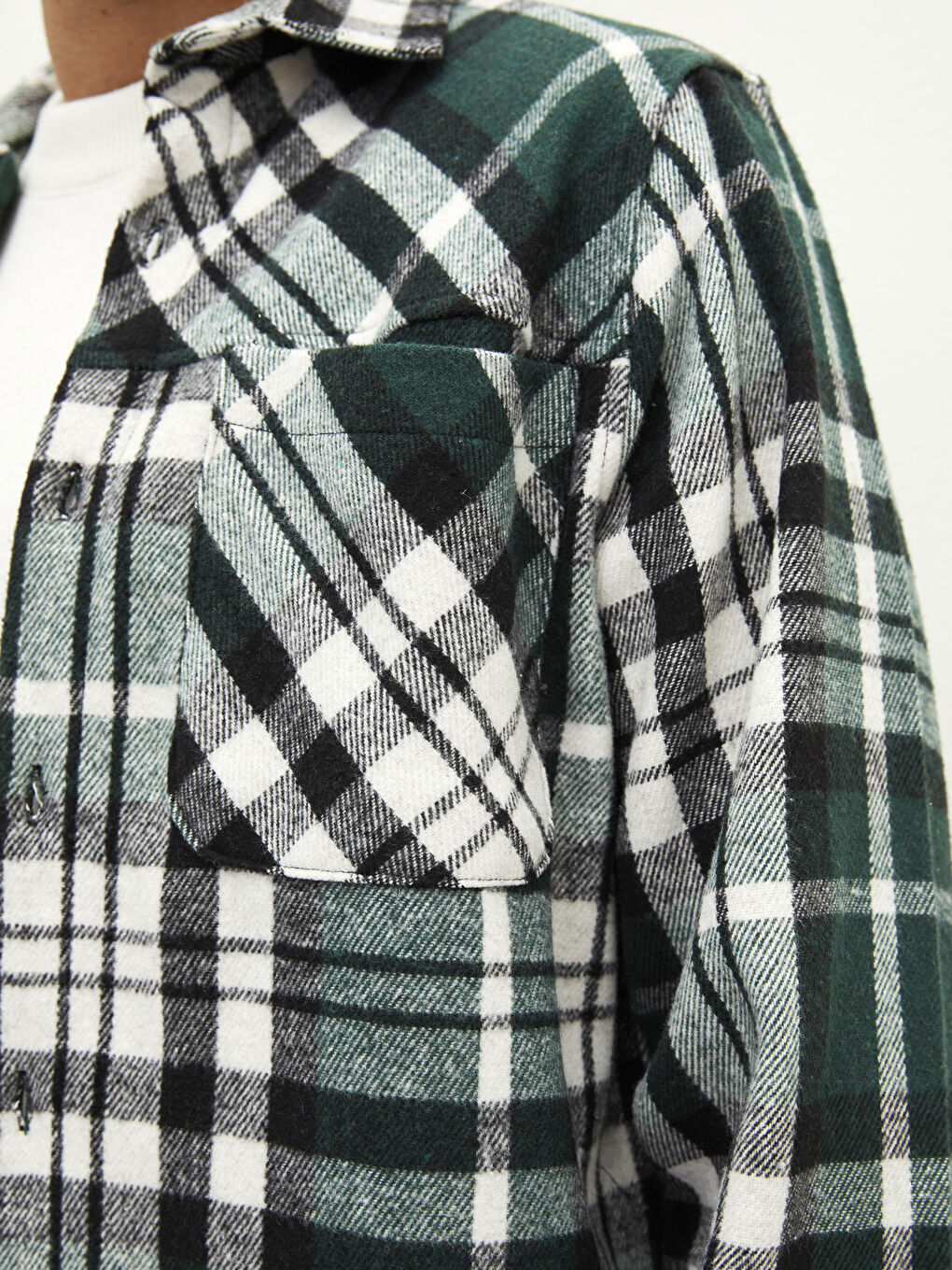 LCW Vision Relaxed Fit Long Sleeve Plaid Men's Lumberjack Shirt Jacket -W1KY28Z8-LMH