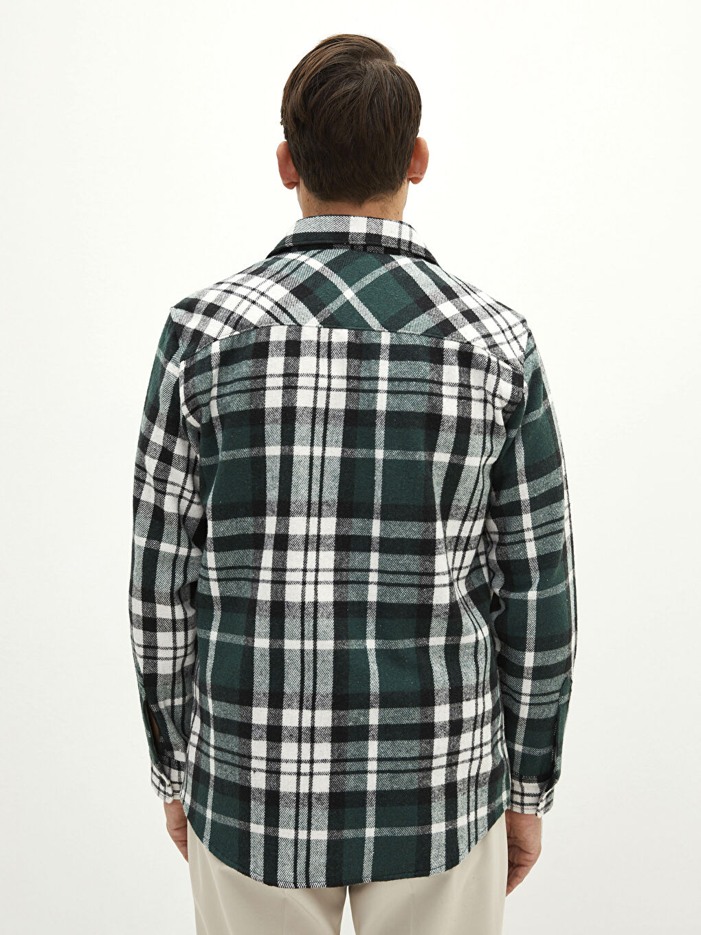 LCW Vision Relaxed Fit Long Sleeve Plaid Men's Lumberjack Shirt Jacket -W1KY28Z8-LMH