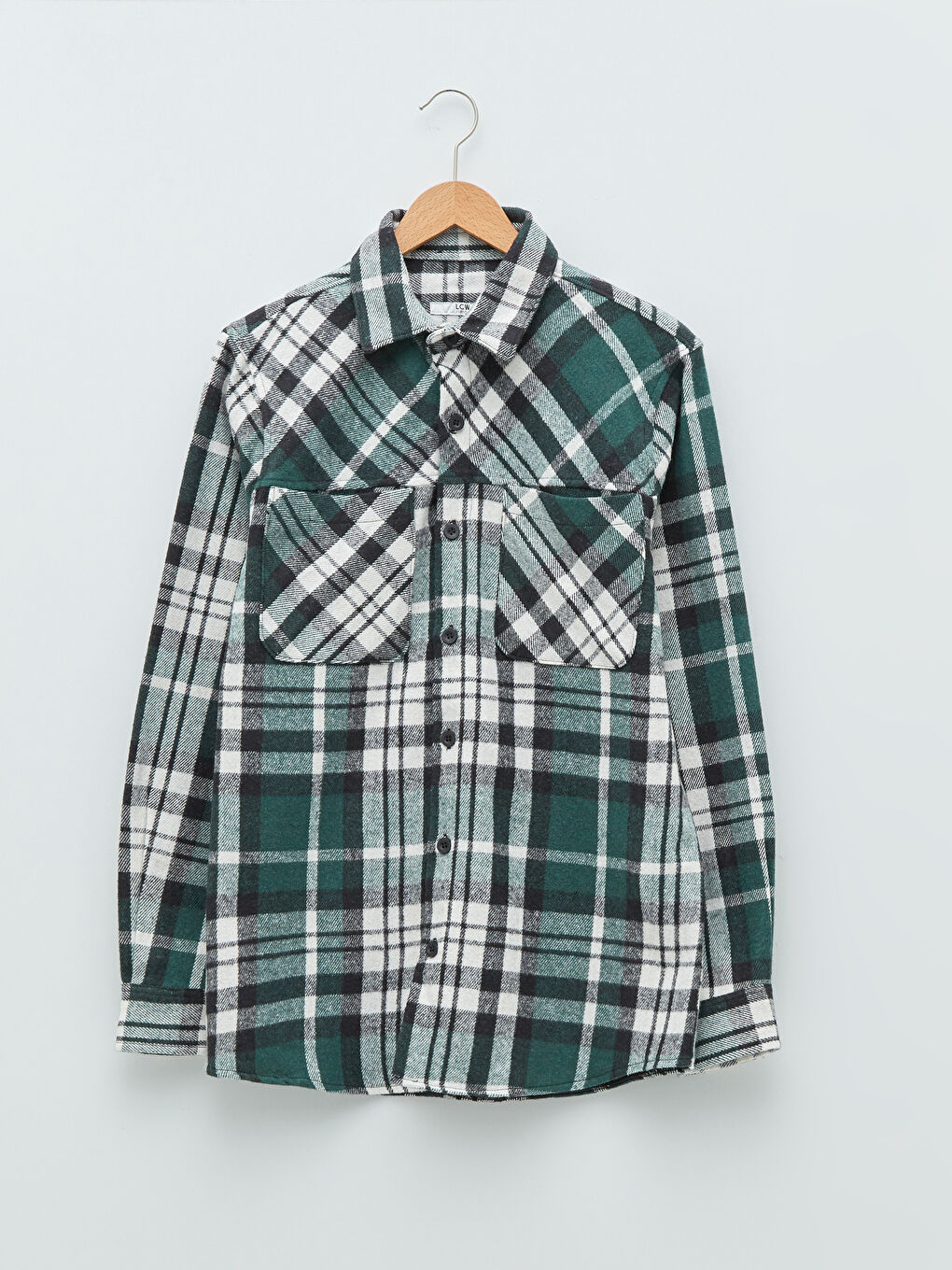 LCW Vision Relaxed Fit Long Sleeve Plaid Men's Lumberjack Shirt Jacket -W1KY28Z8-LMH