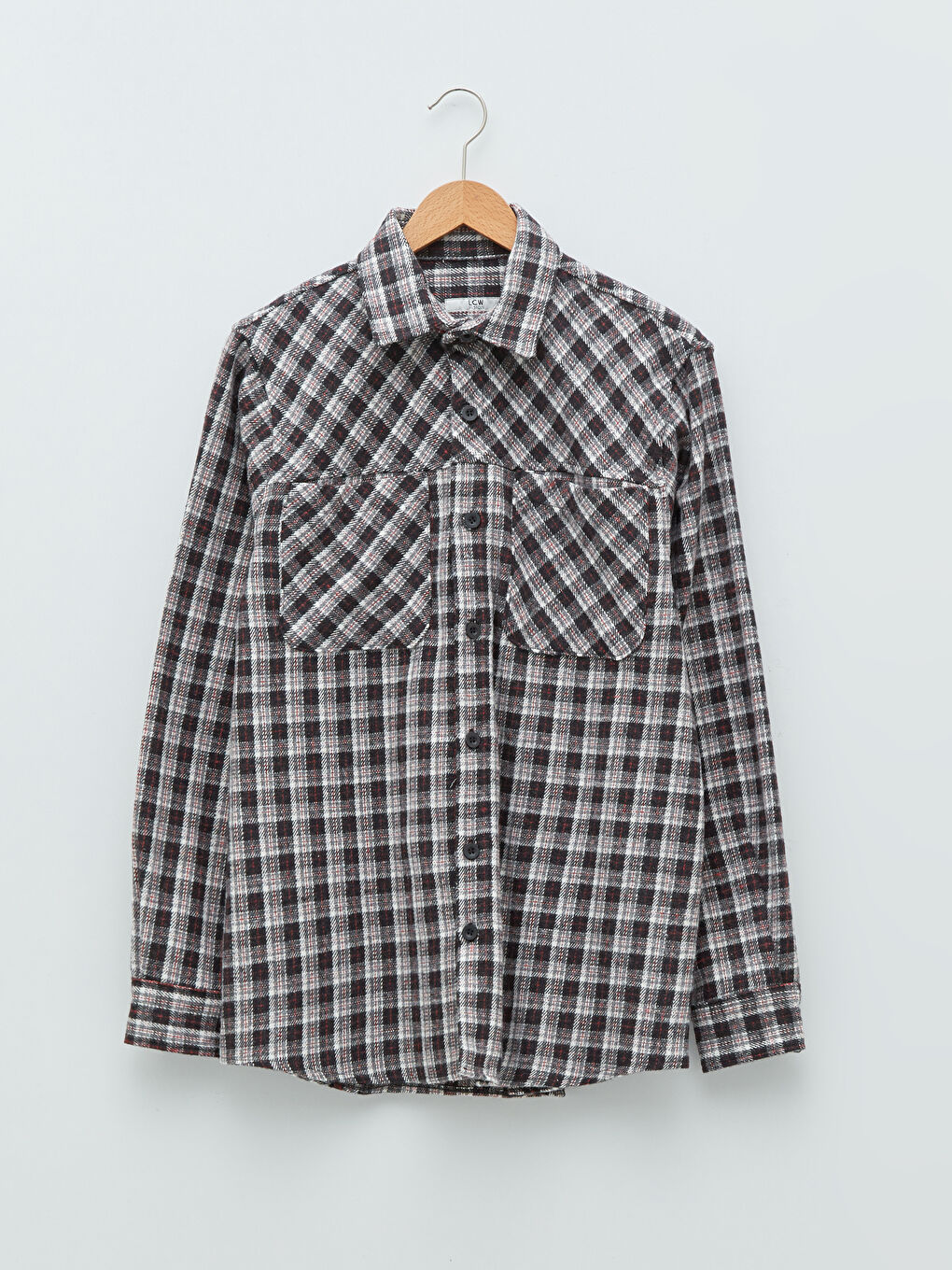 Relaxed Fit Long Sleeve Plaid Men's Lumberjack Shirt Jacket-5
