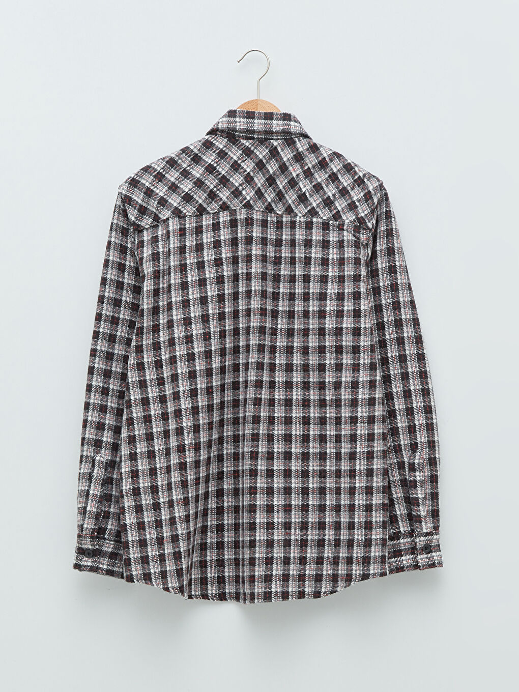 Relaxed Fit Long Sleeve Plaid Men's Lumberjack Shirt Jacket-6