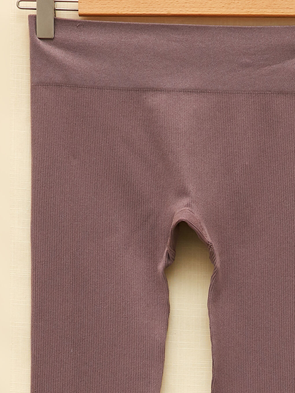 Kahverengi Beli Lastikli Düz Dikişsiz Kadın Outdoor Tayt-7