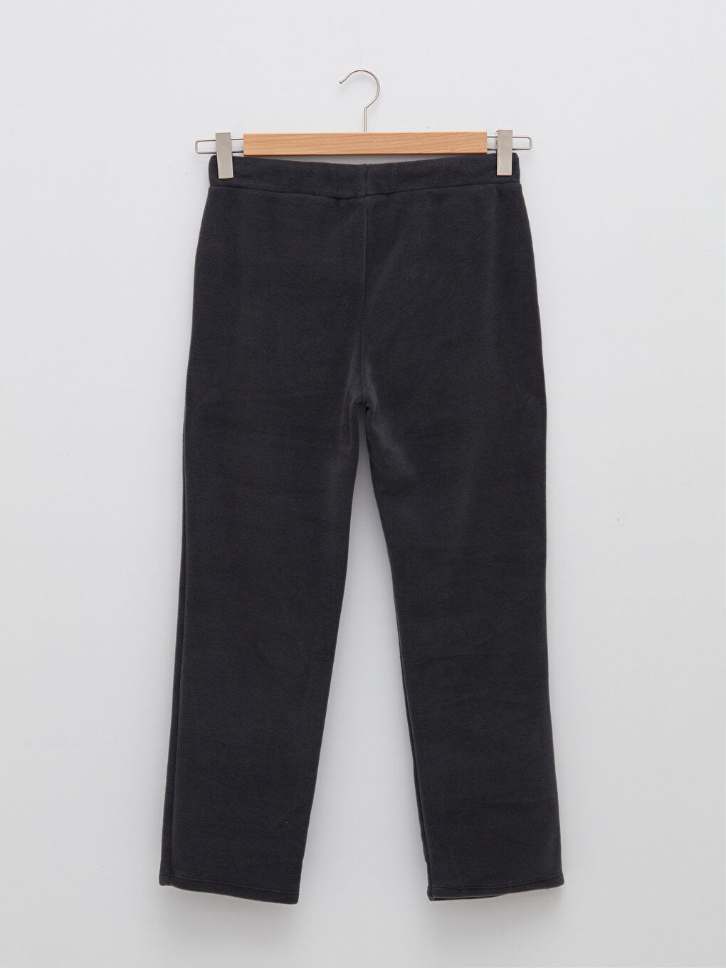 Спортивные штаны из флиса с эластичной талией и плоскими карманами для женщин-7