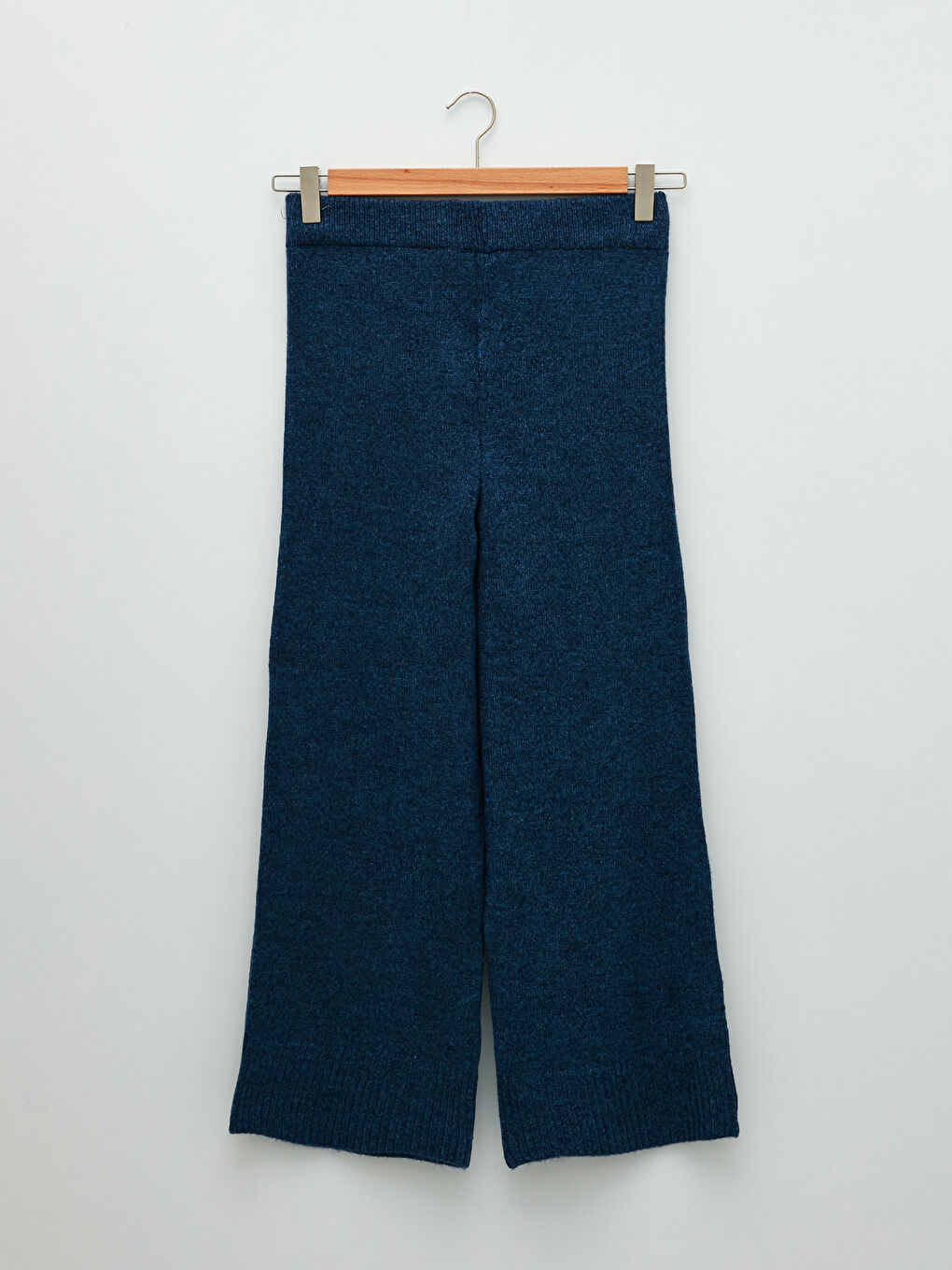 Women's Elasticated Waist Plain Knitwear Trousers-6