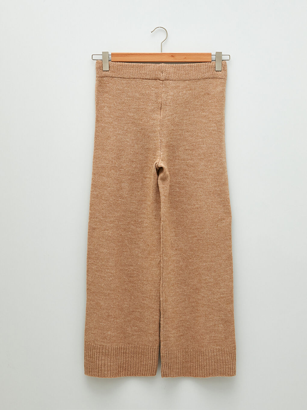 Women's Elasticated Waist Plain Knitwear Trousers-6