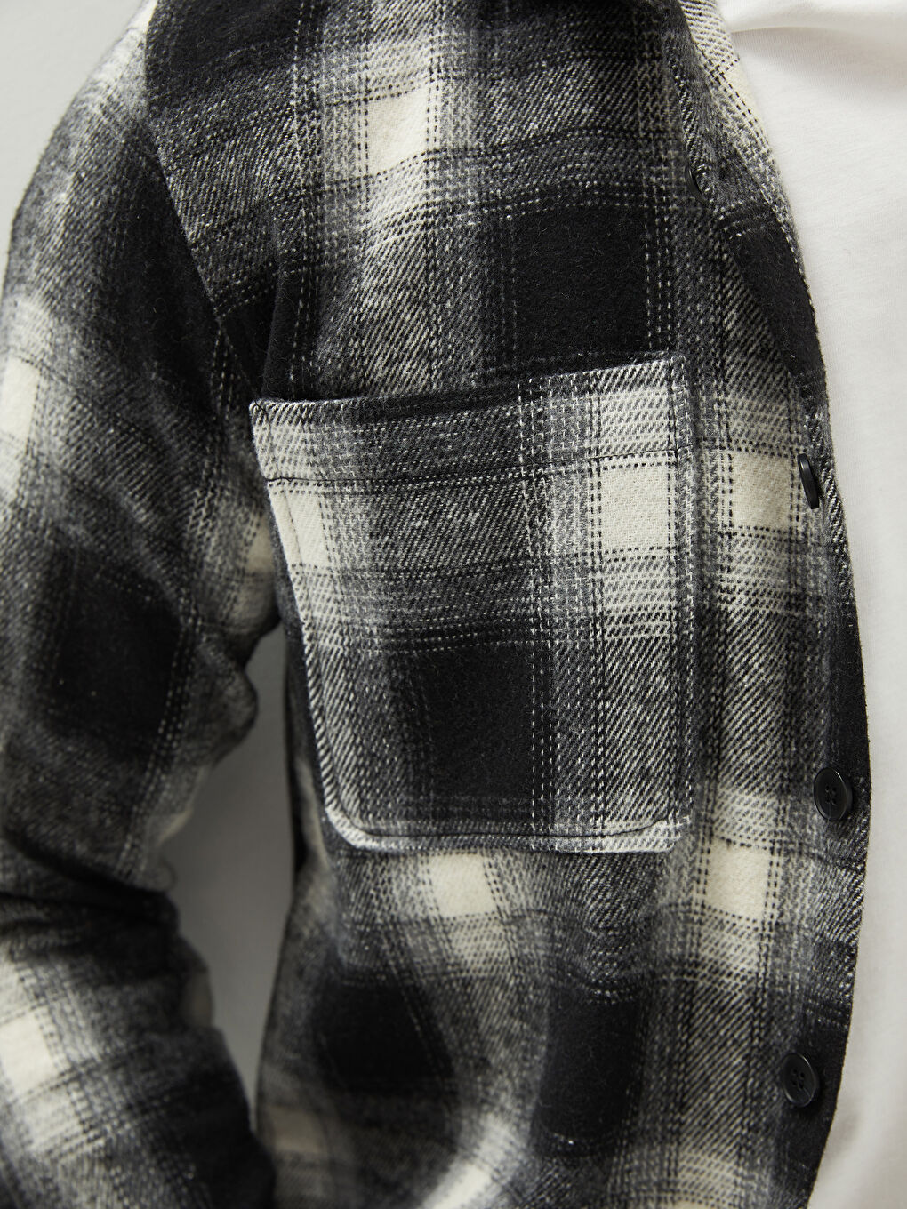 Relaxed Fit Long Sleeve Plaid Men's Lumberjack Shirt Jacket-3