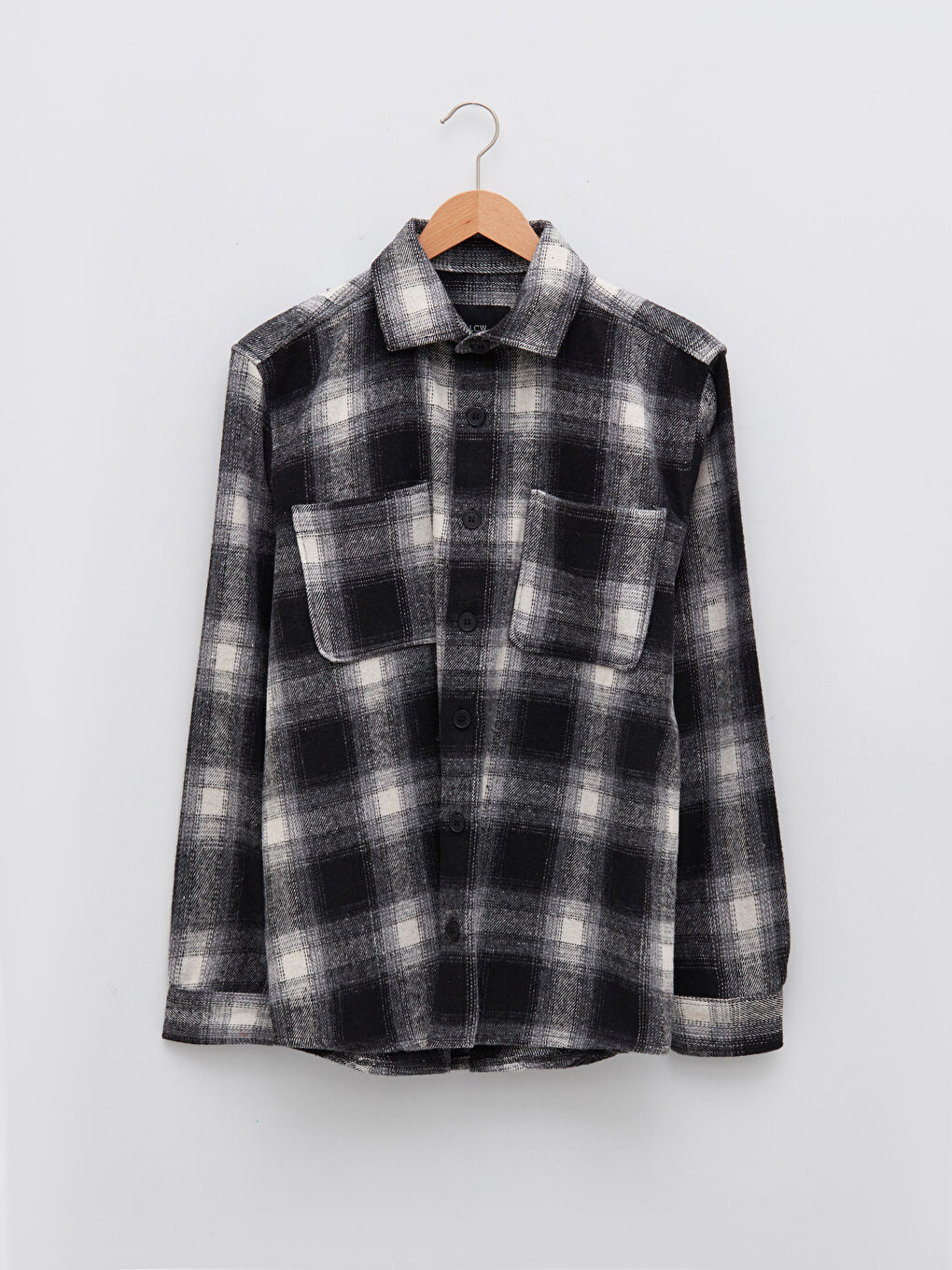 Relaxed Fit Long Sleeve Plaid Men's Lumberjack Shirt Jacket-5