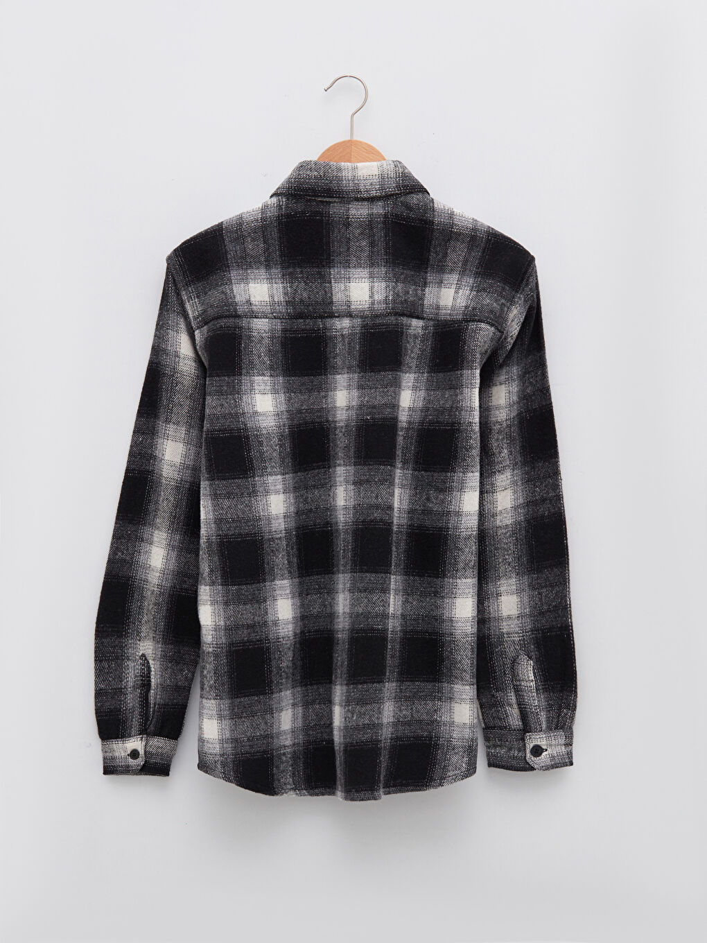 Relaxed Fit Long Sleeve Plaid Men's Lumberjack Shirt Jacket-6