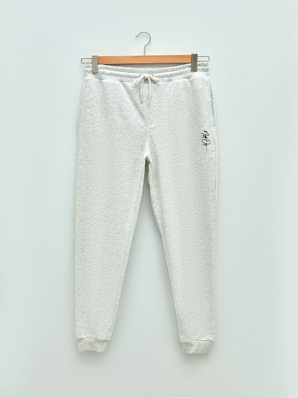 Beyaz Slim Fit Erkek Jogger Eşofman Altı-5