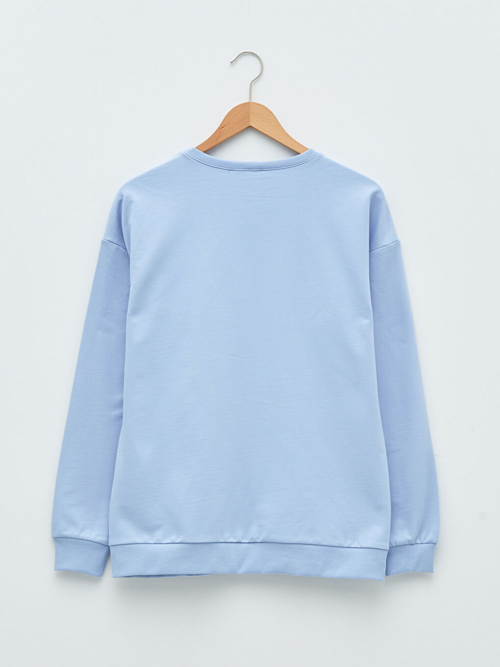 Sweat-shirt à manches longues imprimé avec slogan et col rond pour Femmes-6