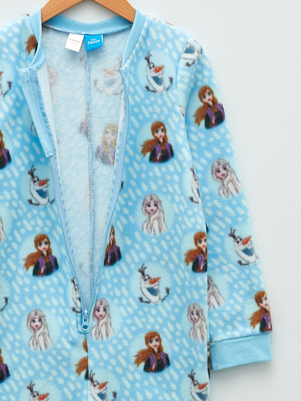LCW Kids Bisiklet Yaka Frozen Baskılı Uzun Kollu Polar Kız Çocuk Uyku Tulumu -W1L075Z4-LQQ