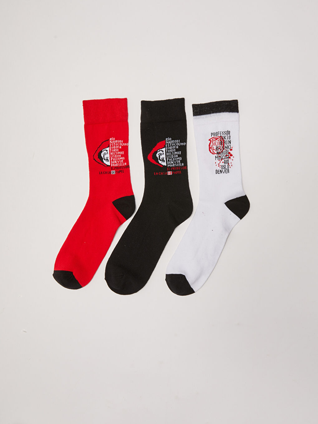 جوارب مطبوعة للرجال من لا كاسا دي بابيل - عبوة من 3 قطع-1