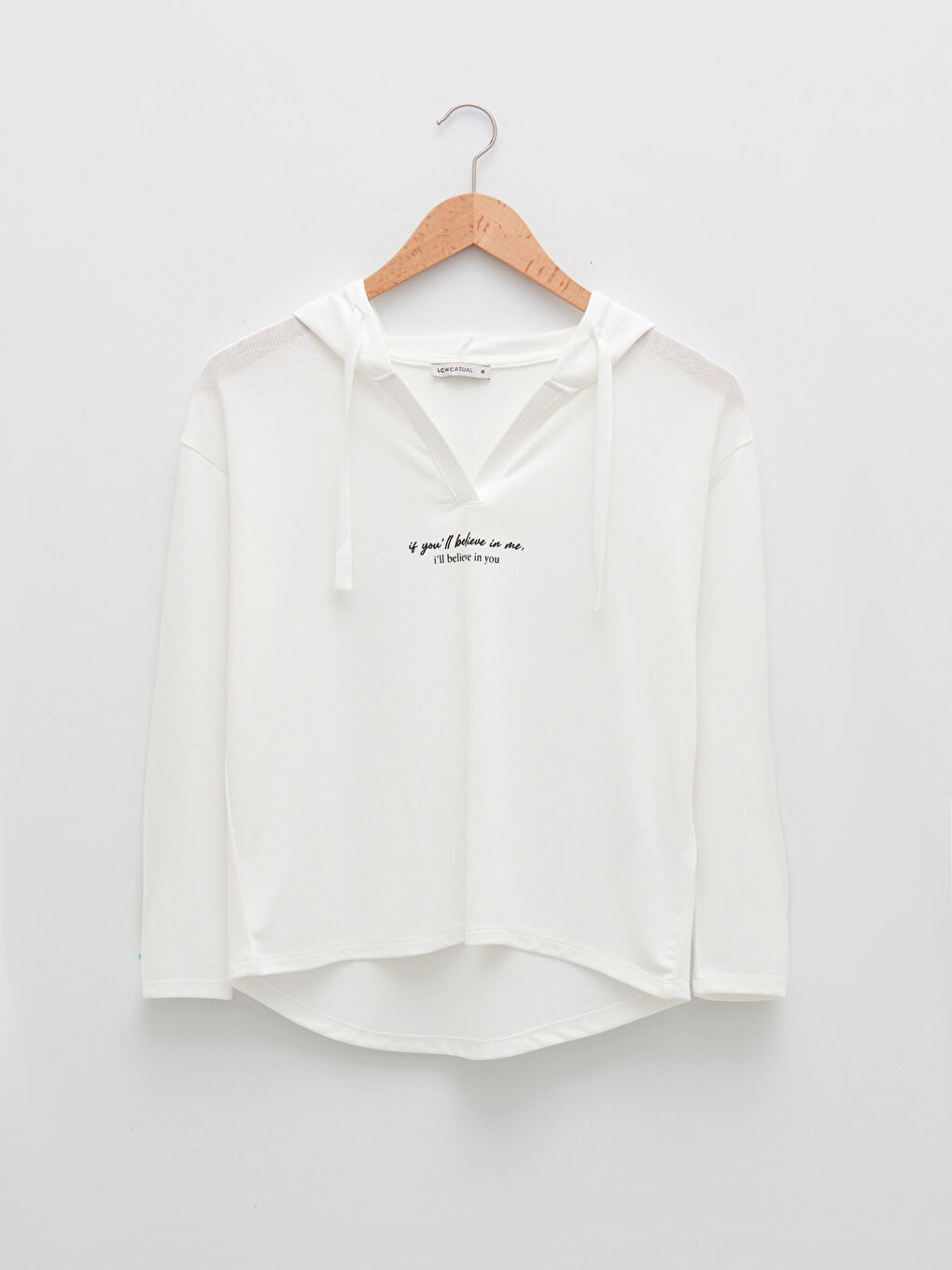 Hanorac Cu Mânecă Lungă Imprimat Cu Slogan pentru Femei-5