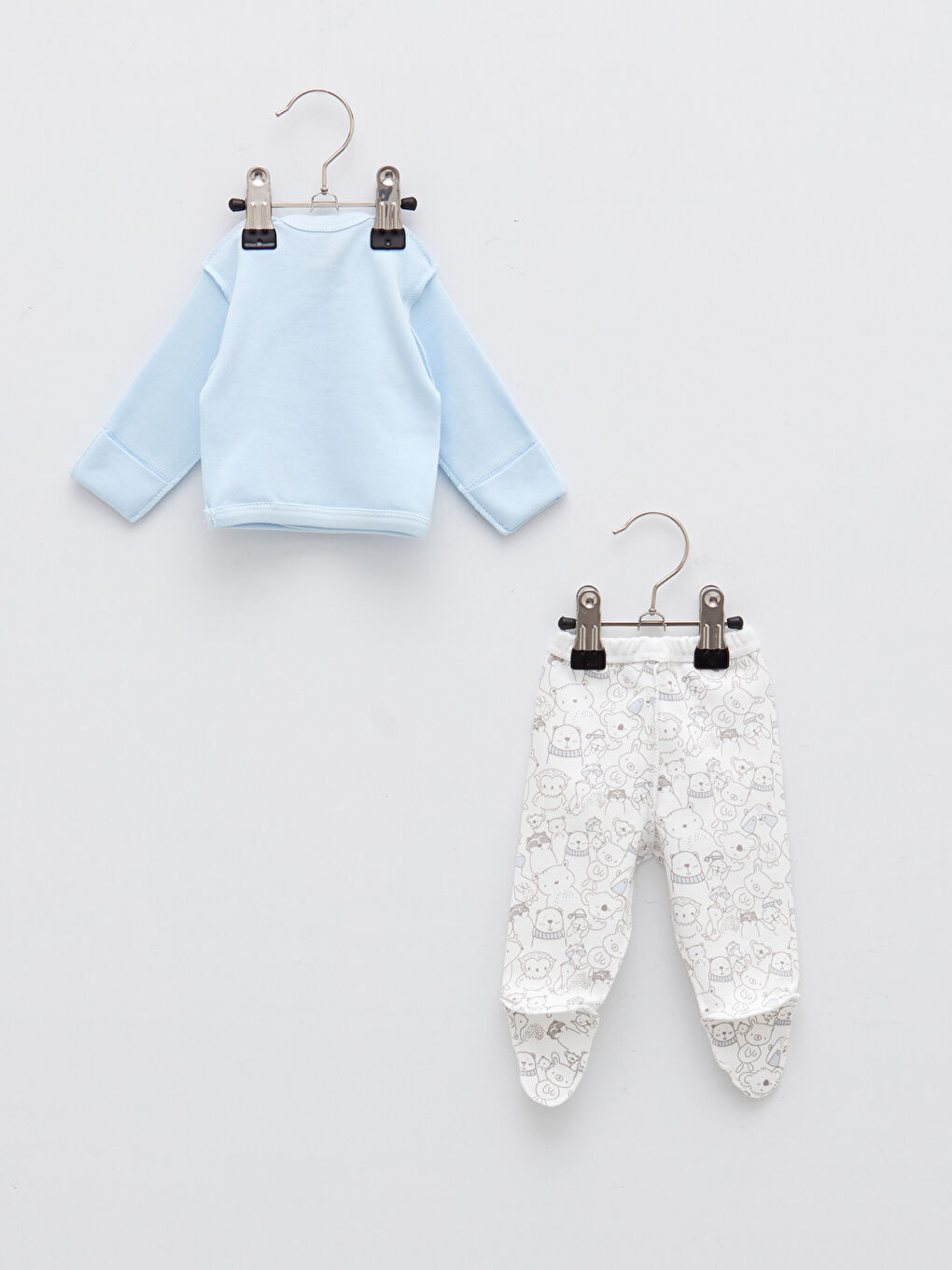 Mavi Bi Baby Baskılı Kutulu Hastane Çıkış Seti 4'lü-3