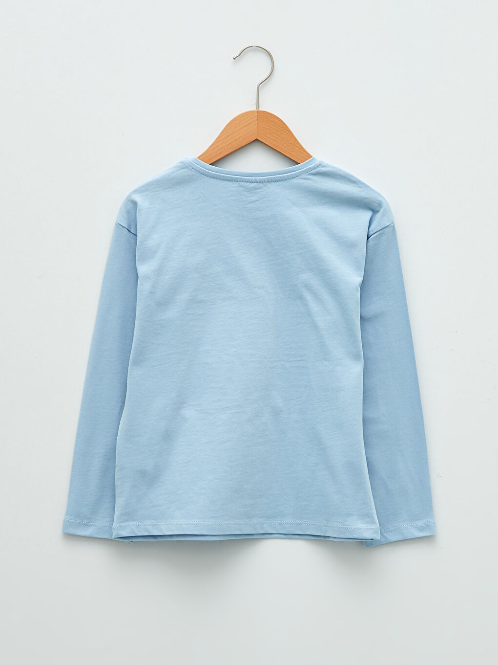 LCW Kids Crew Neck Printed Sequins Embroidered Long Sleeve Girls T-Shirt -W1L221Z4-G9Q