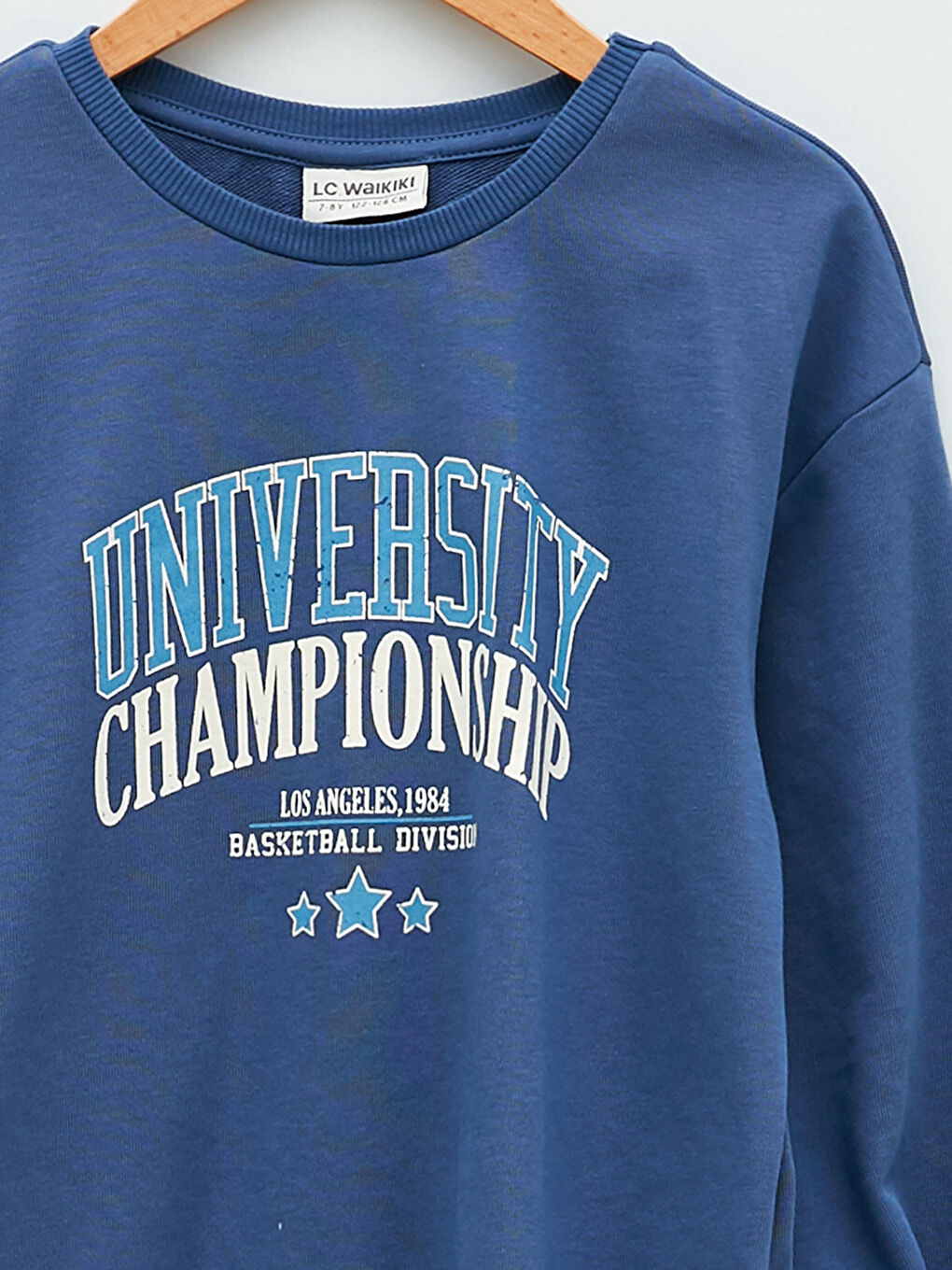 Mavi Bisiklet Yaka Baskılı Uzun Kollu Kız Çocuk Sweatshirt-2