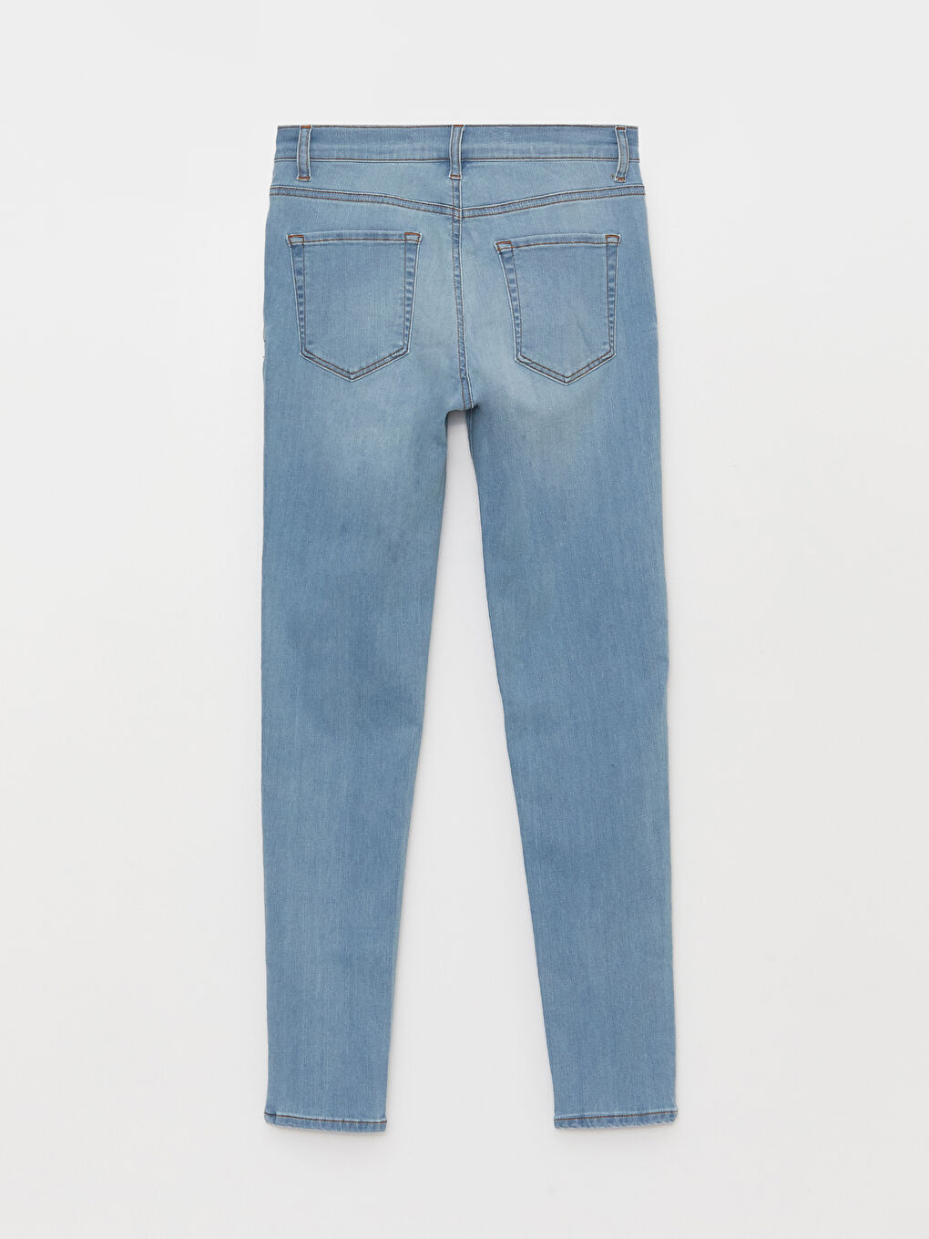 Женские джинсы слим-фит из обычного денима-6