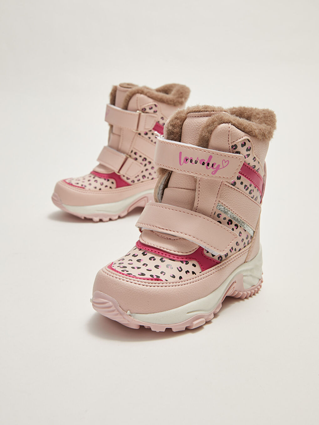 LCW STEPS Bedruckte Klettverschluss Dicke Sohle Baby Mädchen Schneestiefel -W1L305Z1-DMQ