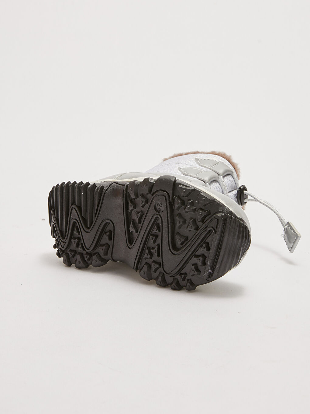 Ghete de Zăpadă pentru Bebeluși Fete cu Aspect de Piele Lucioasă, Șireturi Elastice și Închidere cu Fermoar, Căptușite cu Blană-3