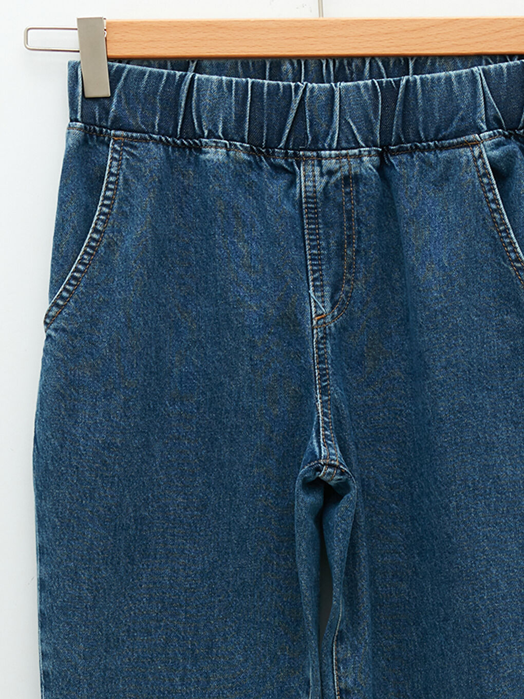 Джинсы Rodeo Женские Прямые С Карманами, Эластичной Талией и Удобной Посадкой-7