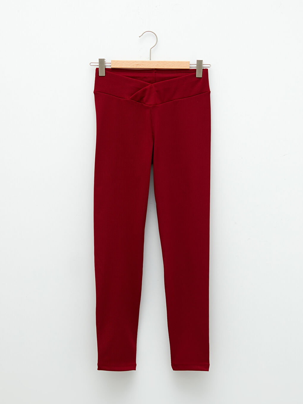 Leggings Unis à Taille Élastiquée pour Femmes-5