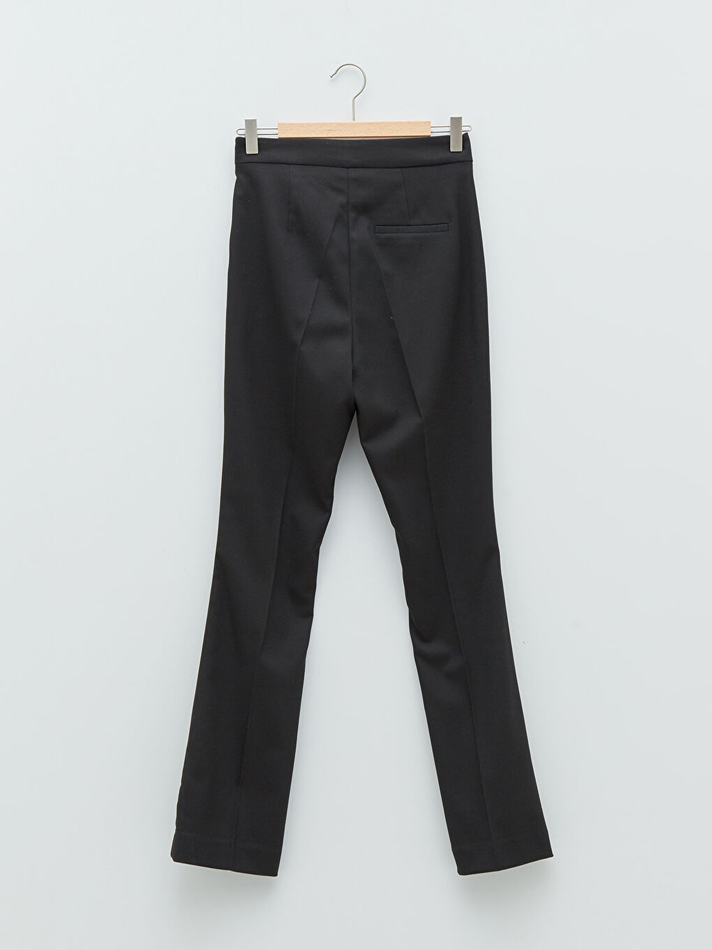 Zippered Waist Slim Fit Chain Detail Spanish Leg Women's Trousers-6