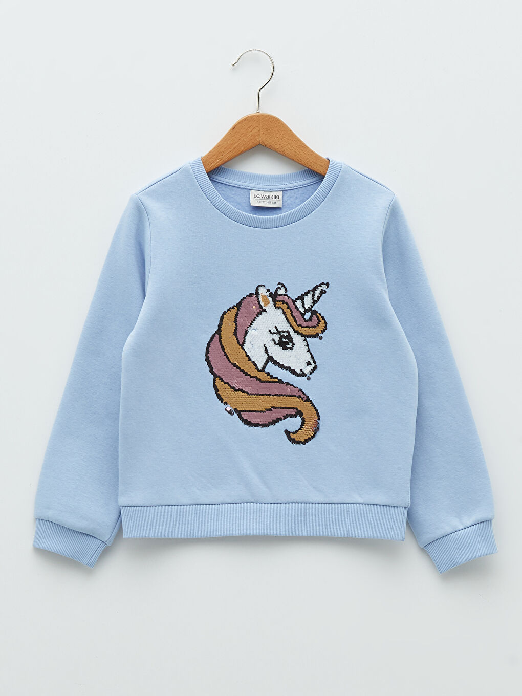 سويت شيرت بناتي ياقة دائرية كم طويل بترتر قابل للتغيير-1