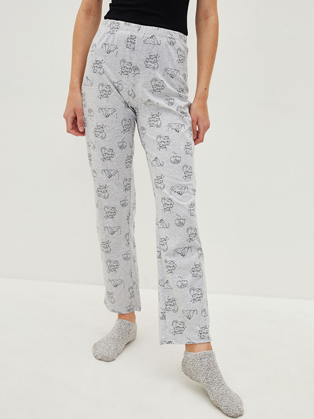 Elasticated Waist Printed Women's Pyjama Bottoms-2