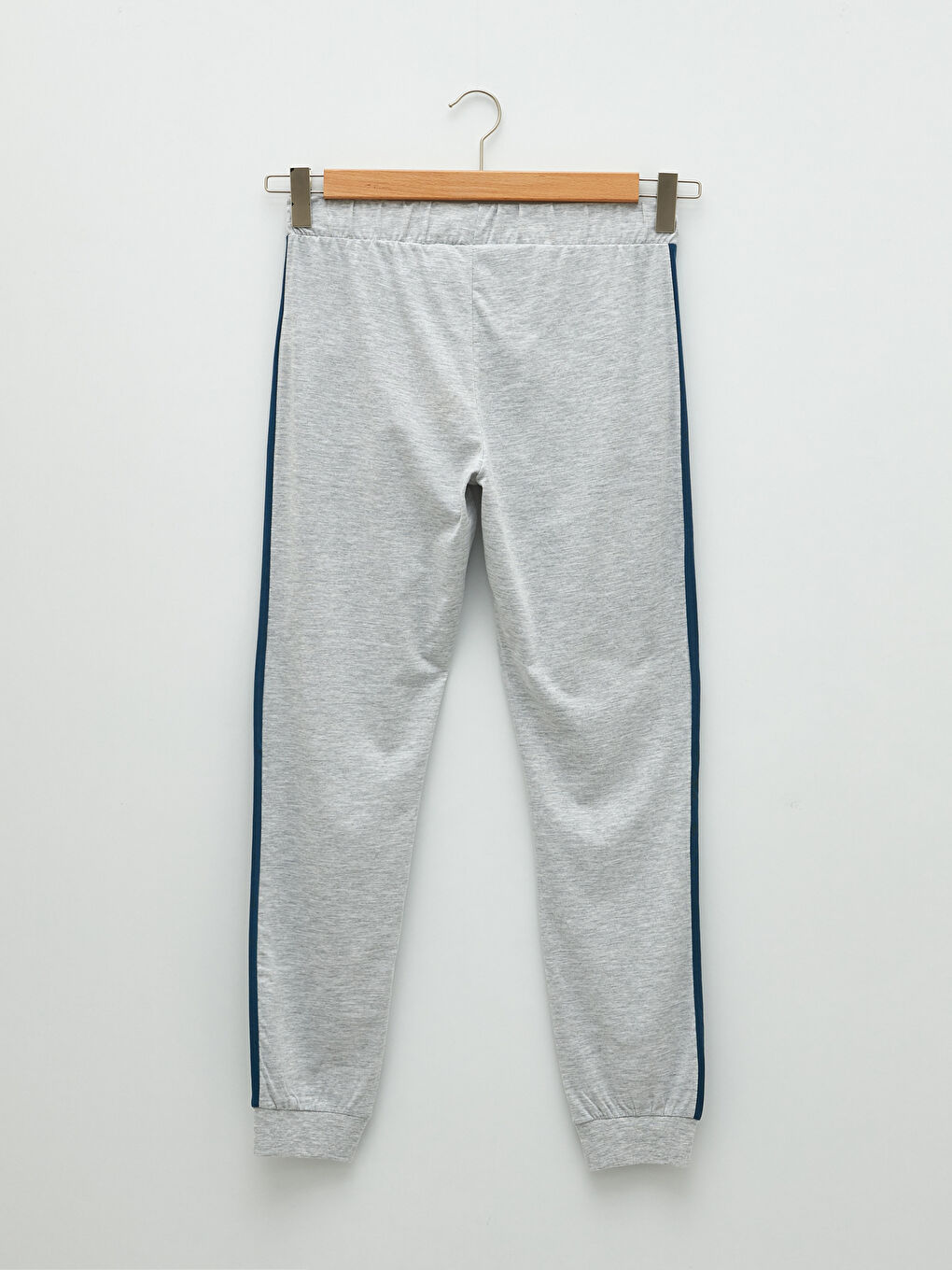 Gri Beli Lastikli Baskılı Kadın Jogger Pijama Alt-6