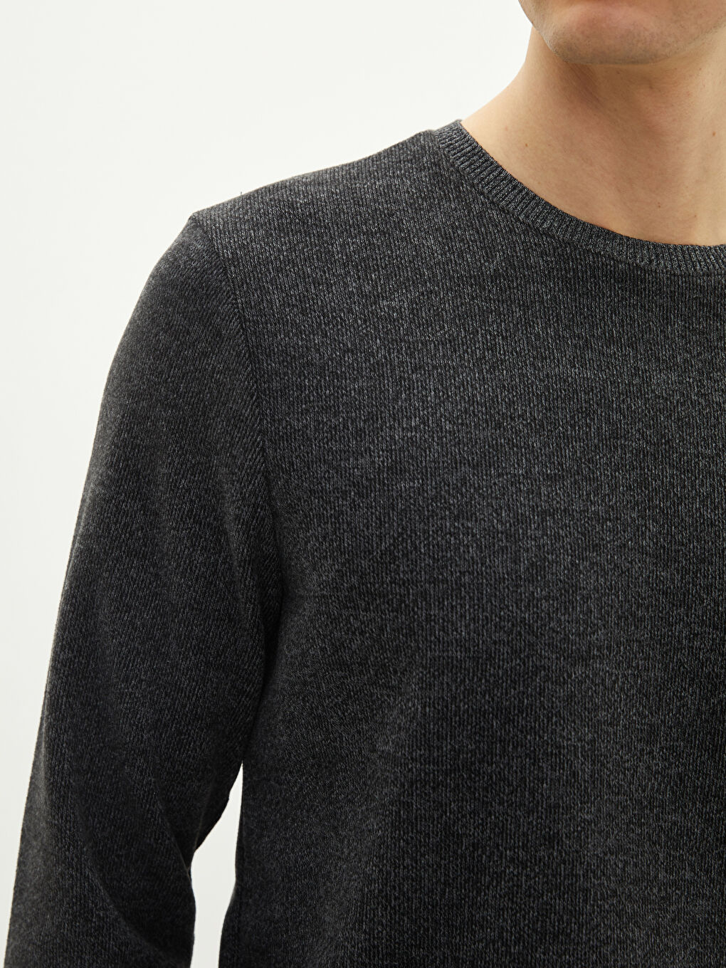 Crew Neck Long Sleeve Men's Sweatshirt-3