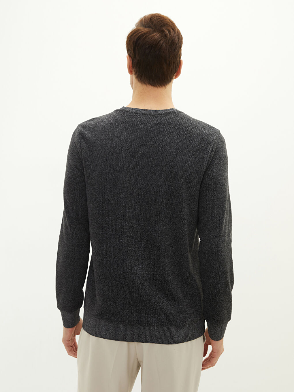 Crew Neck Long Sleeve Men's Sweatshirt-4