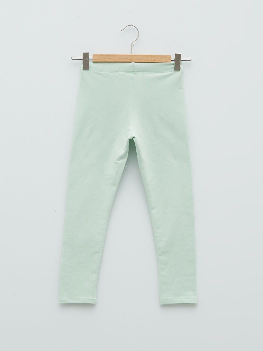 Yeşil Beli Lastikli Disney Baskılı Pamuklu Kız Çocuk Tayt-1