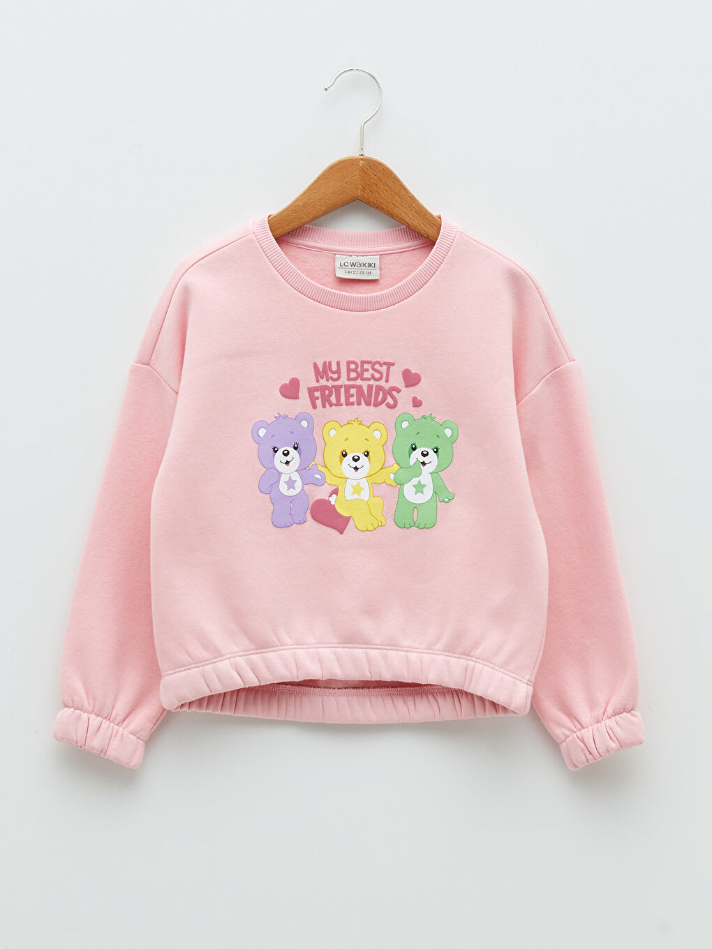 Crew Neck Printed Long Sleeve Girls' Sweatshirt